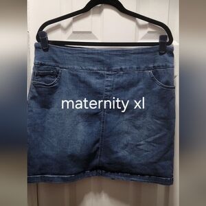 Denim Maternity Skirt XL